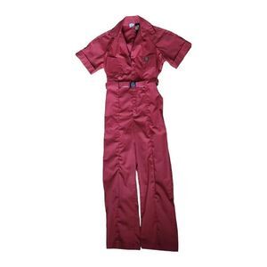 VTG Walls Leisure Alls Buckle Elastic Waist Jumpsuit Child Red Orange Overalls